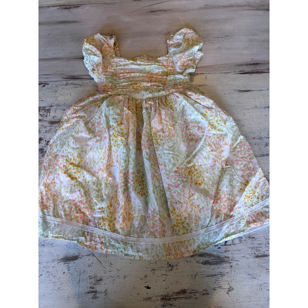 Nicewear Clothing Company dress kids 18-24 mo cotton swiss dot floral smocked